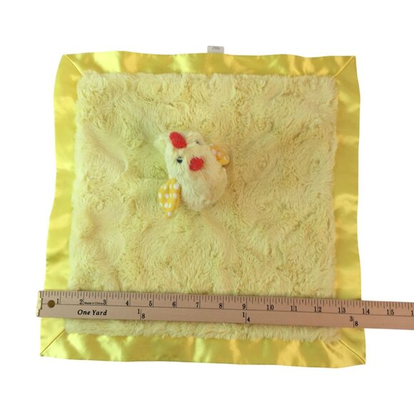 Cloud Island Yellow Chick Lovey 14" Baby Security Blanket Satin Trim Hen Chicken - Picture 5 of 6